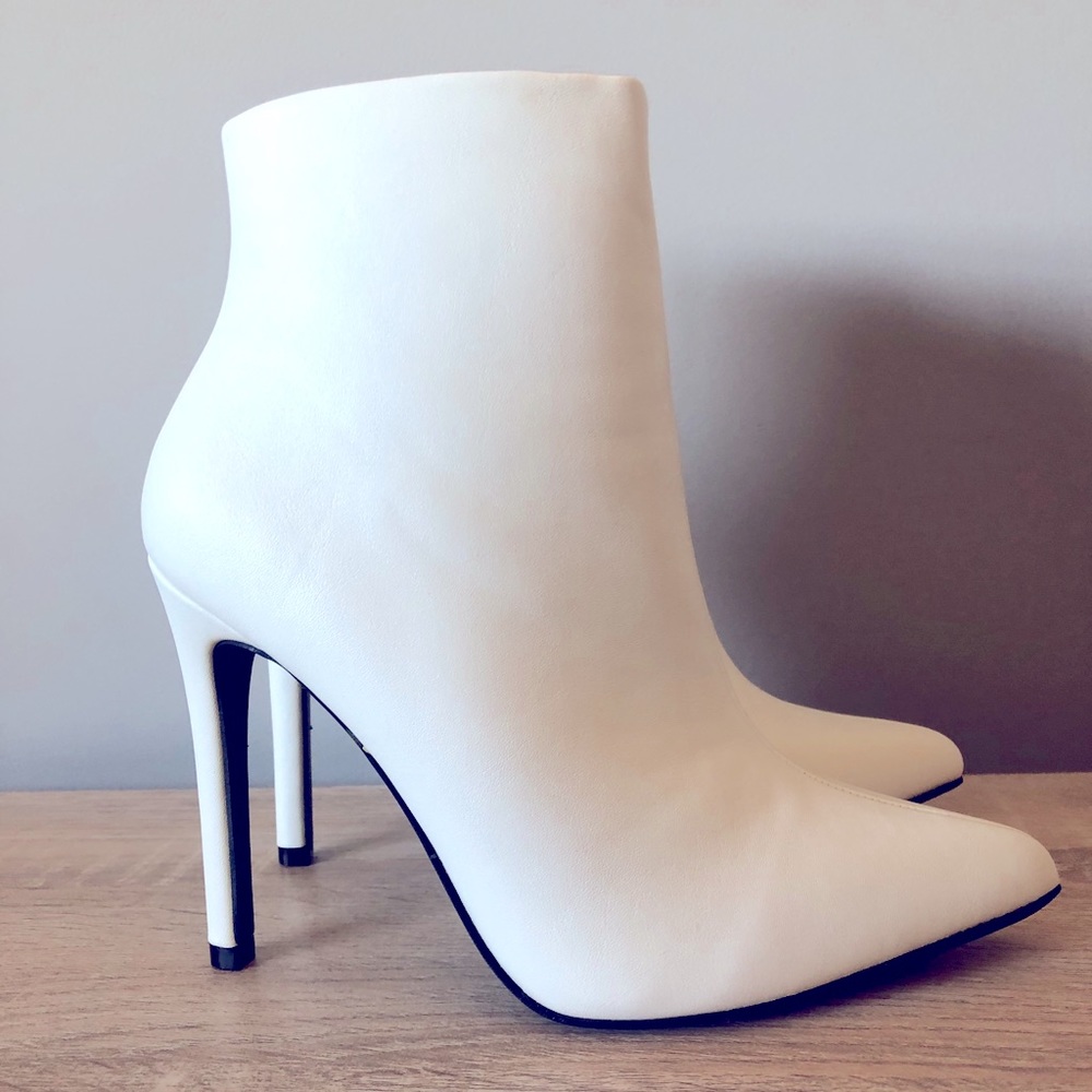White Fashion Nova Booties